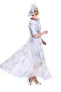 Floral Print Organza Coat and Fitted Dress