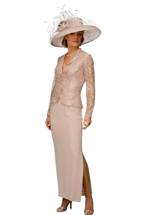 3 Piece Lace and Silk Satin Jacket