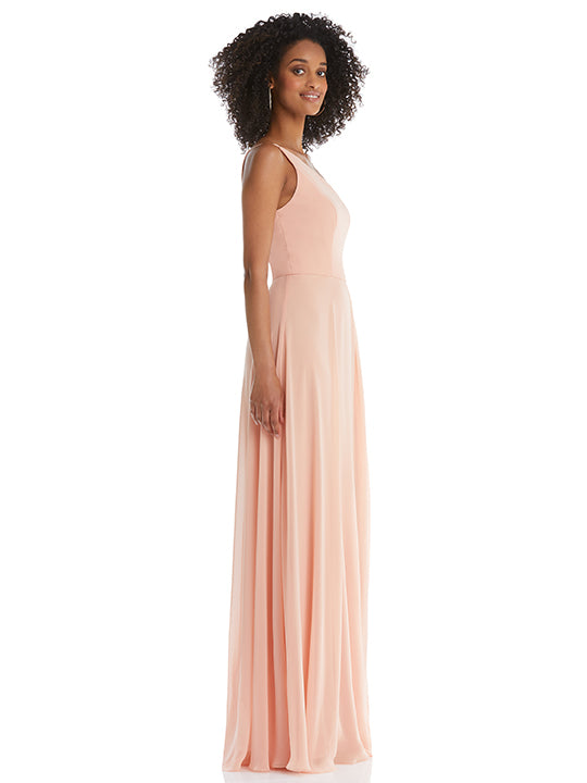 Dessy Bridesmaid Dress Style 1555 - Salmon Pink - Off the Shoulder
