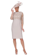 Short Dress With Guipure Lace Top