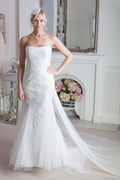 SALE Polka-Dot Tulle & Lace Strapless Mermaid Wedding Dress