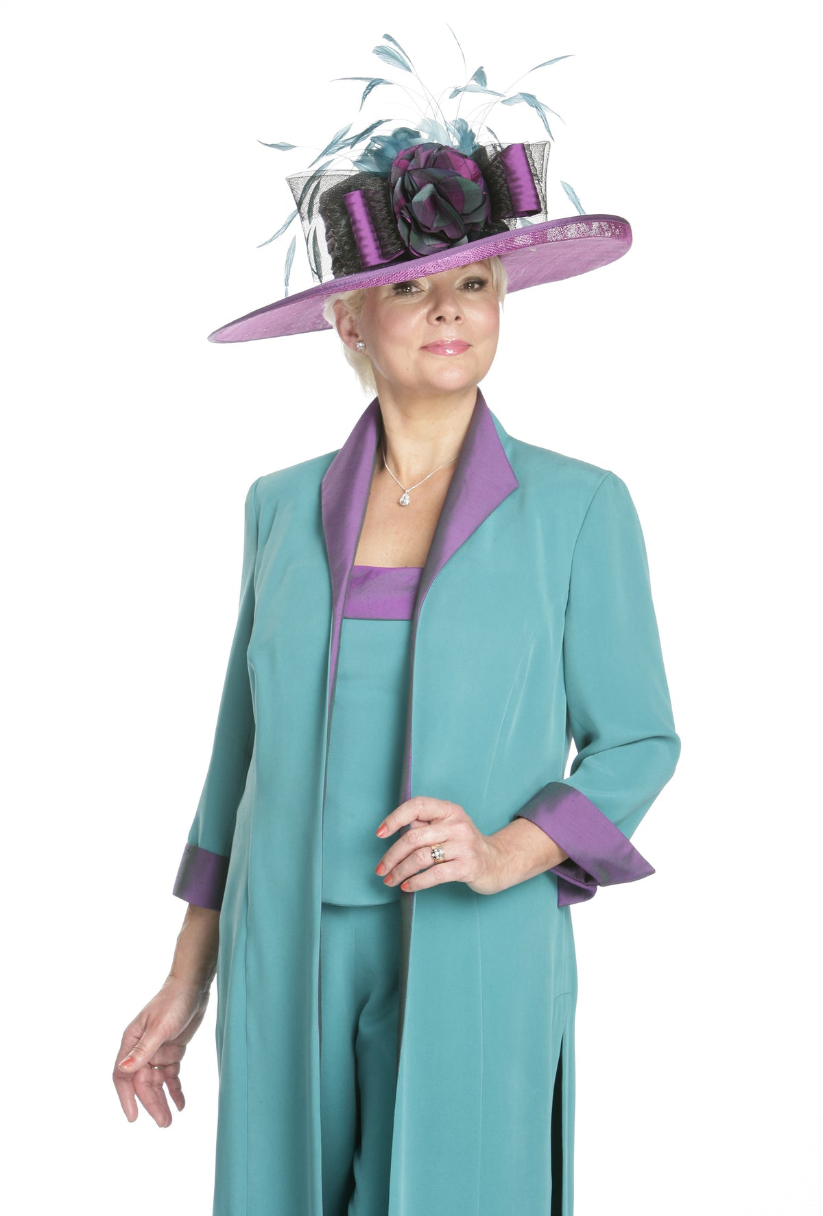Occasion Wear - Three Piece Silk Coat, Bodice and Trousers