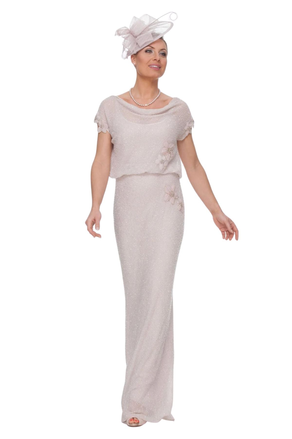 Beaded Bias Cut Dress