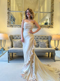 SALE - Strapless Dress with Ruffle Tiers