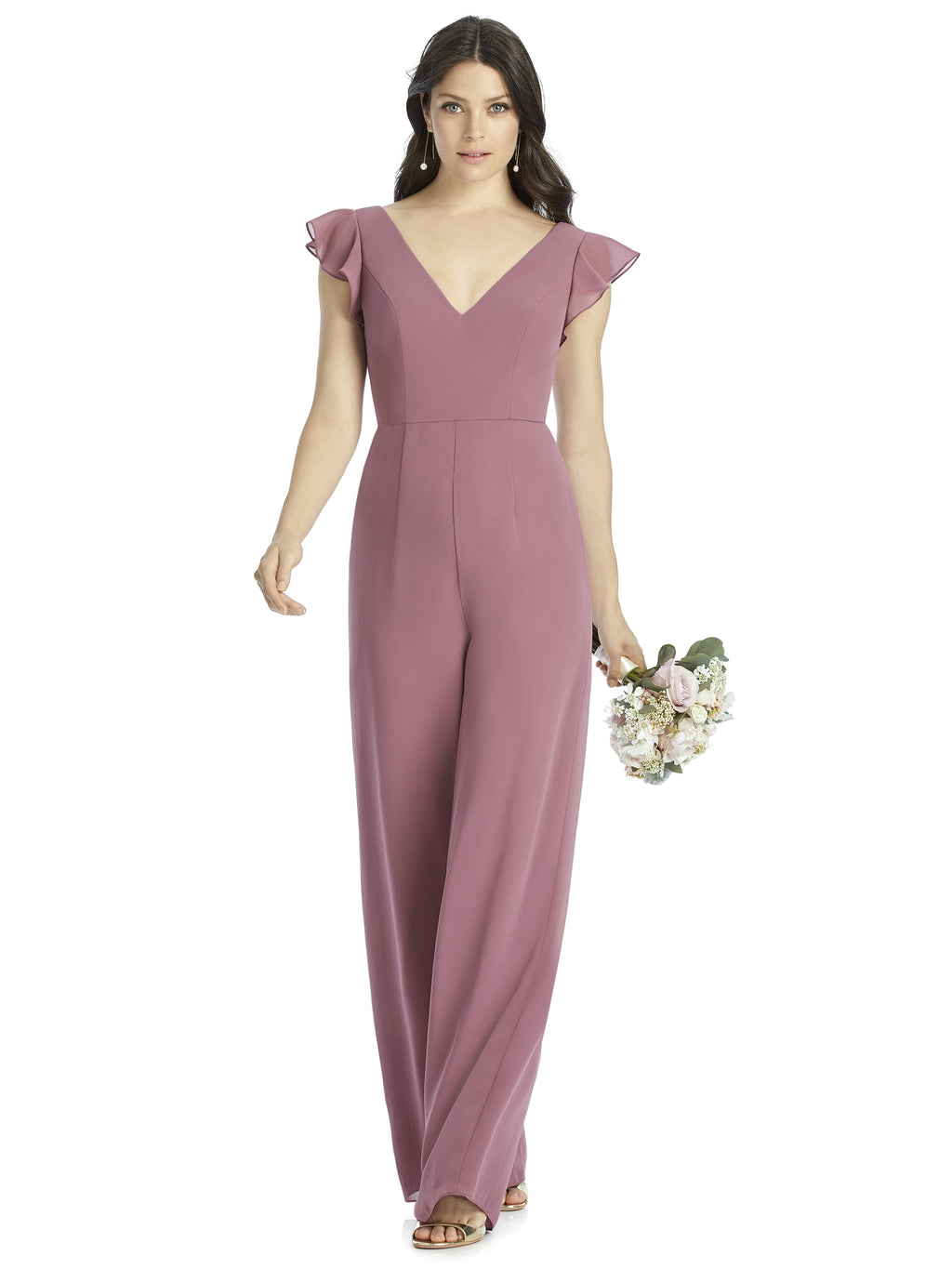 SALE Dessy French Truffle Jumpsuit