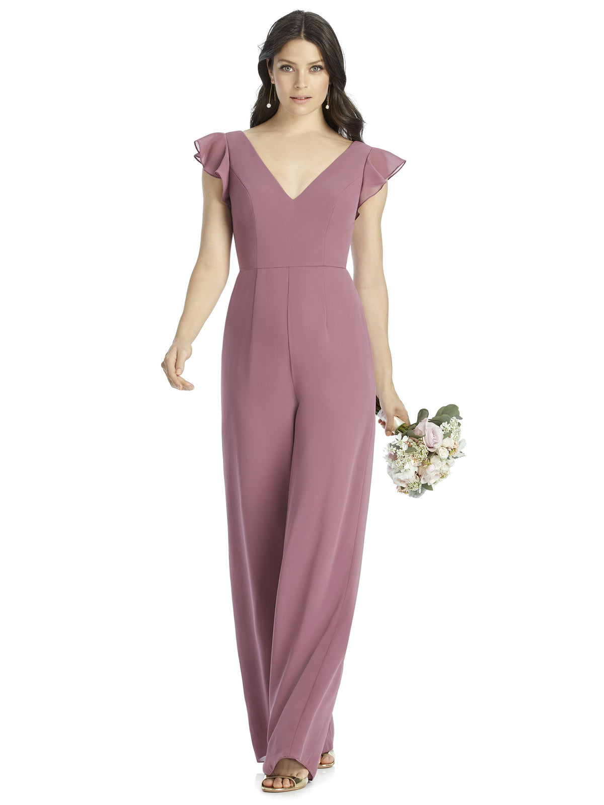 SALE Dessy French Truffle Jumpsuit