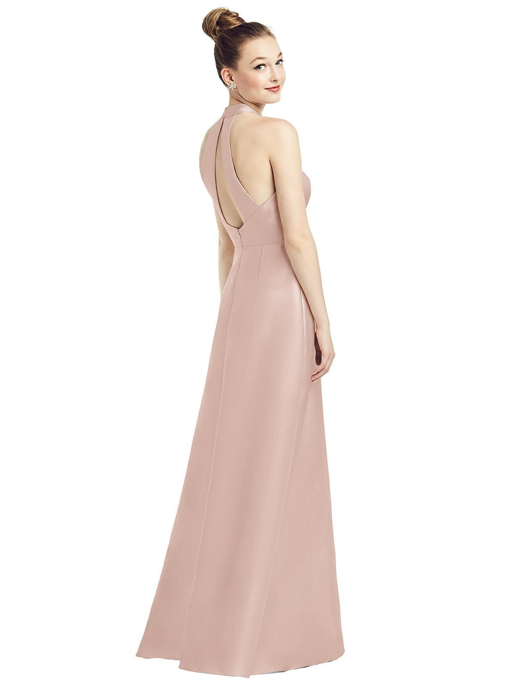 Alfred Sung Bridesmaid Evening Dress - Style D722 - Pink Champagne