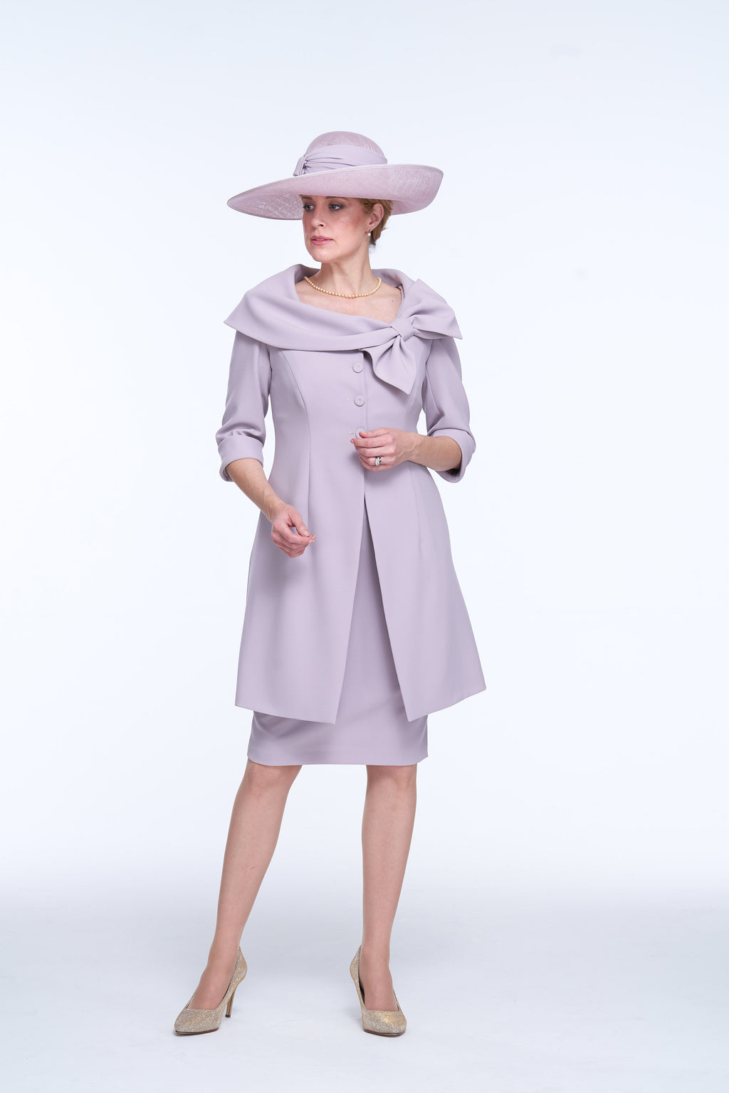 Occasion Wear - Bow Collar Coat and Dress