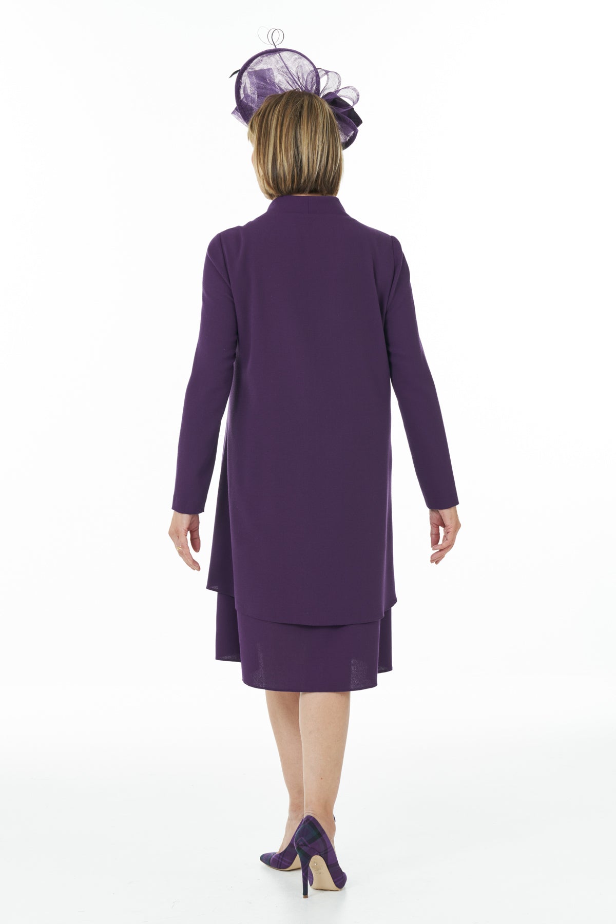Casual Chic - Bow Neck Dress in Purple