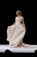 Blush organza romantic wedding dress