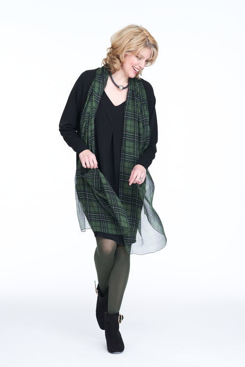 ARCHIVE SALE - Day Dress Dolman Sleeved , Straight and Short in Flannel Grey