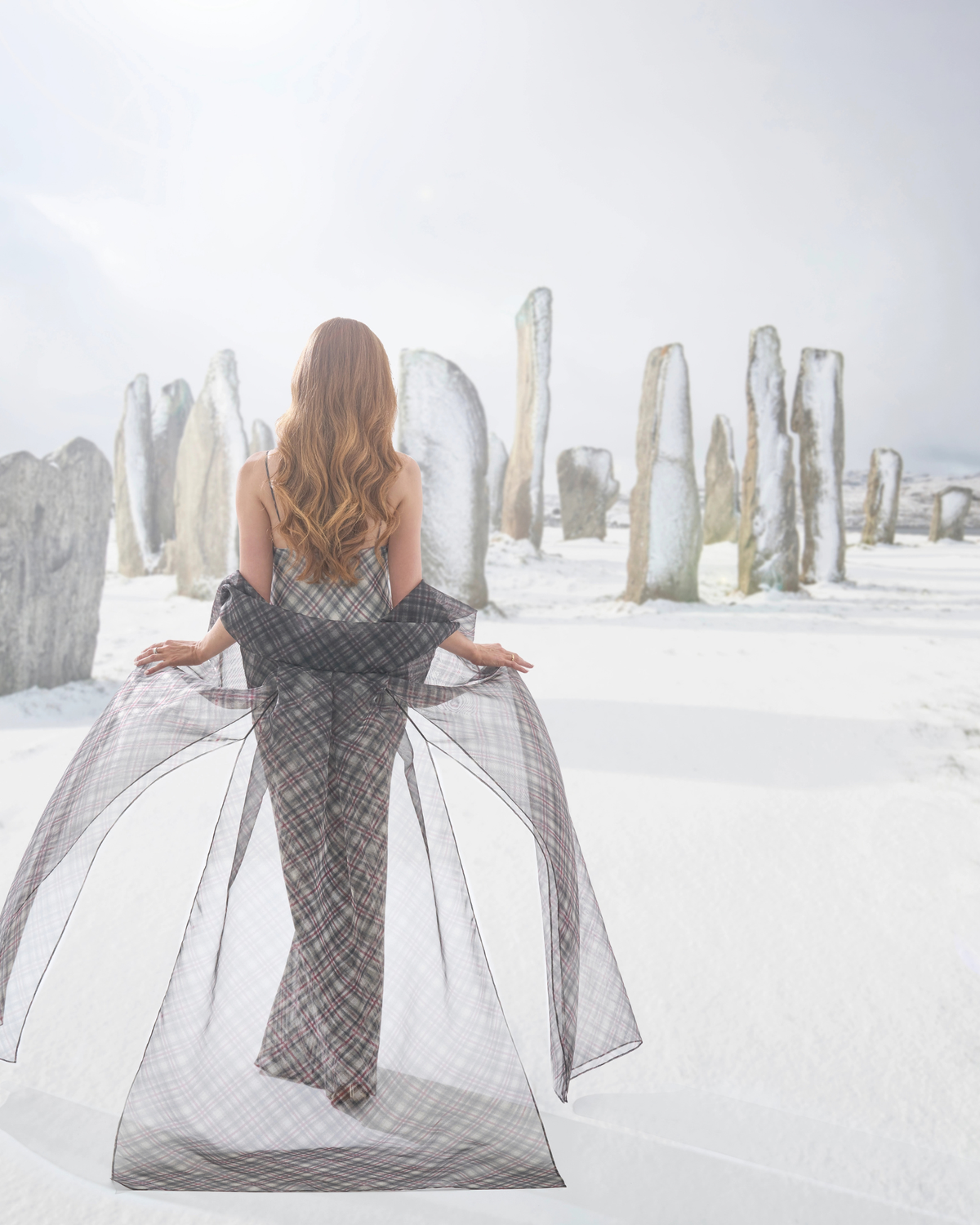 Callanish Tartan Organza Cape