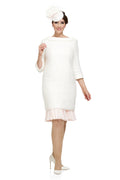 Chanel Style Open Back Jacket Over Pleated Dress