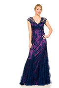 Pink fitted Dress with Purple Lace Overlay and Tartan Trim Belt