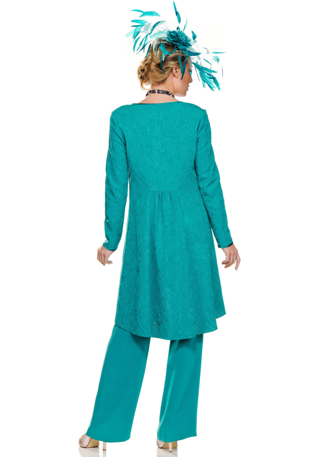 Occasion Wear - Modern Embroidered Coat and Trouser Outfit