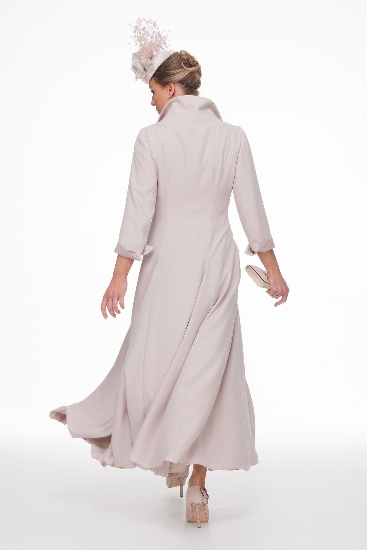 Occasion Wear - Crepe and Satin Coat and Dress