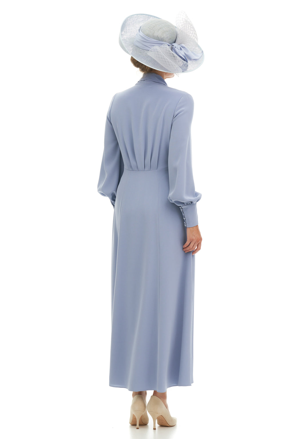 Occasion Wear - Forties Style Elegant Tea Length Button Front Dress