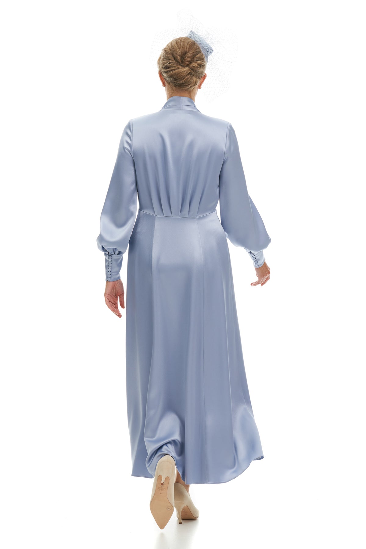 Occasion Wear - Forties Style Elegant Tea Length Button Front Dress