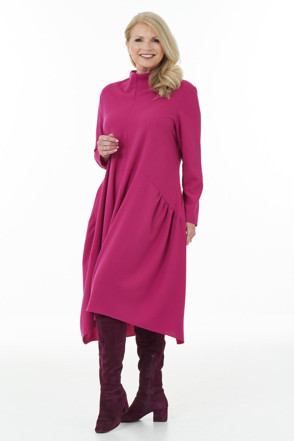 Japanese Style Dress in Fuchsia