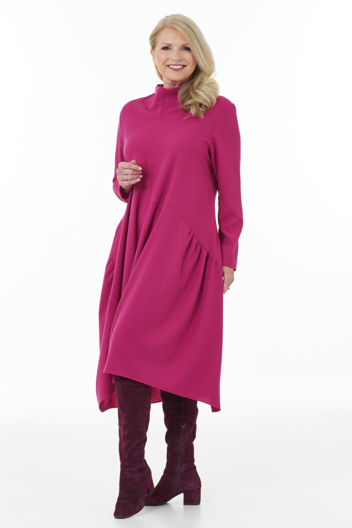 Japanese Style Dress in Fuchsia