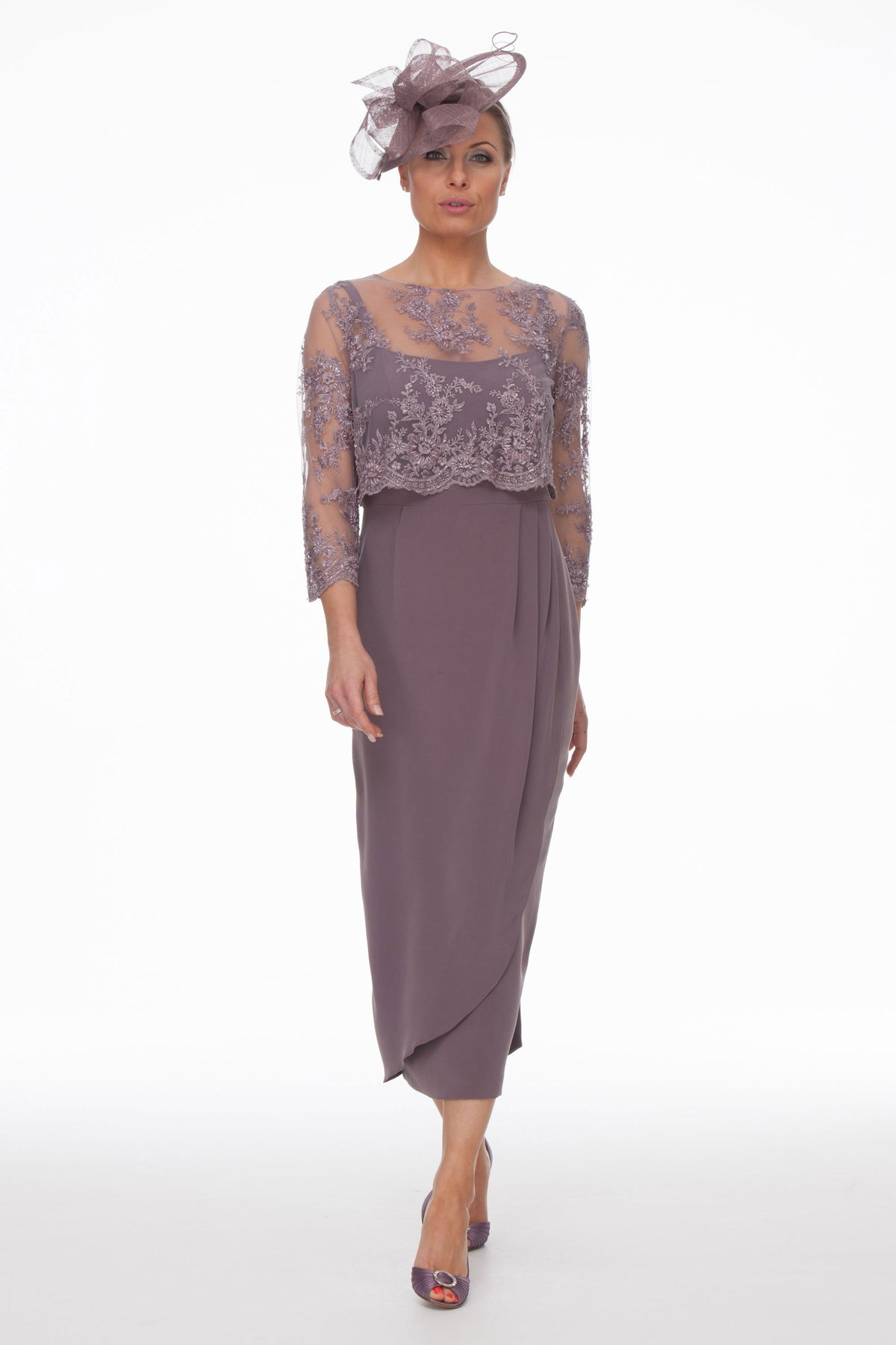 Occasion Wear - Grape Dress and Beaded Top