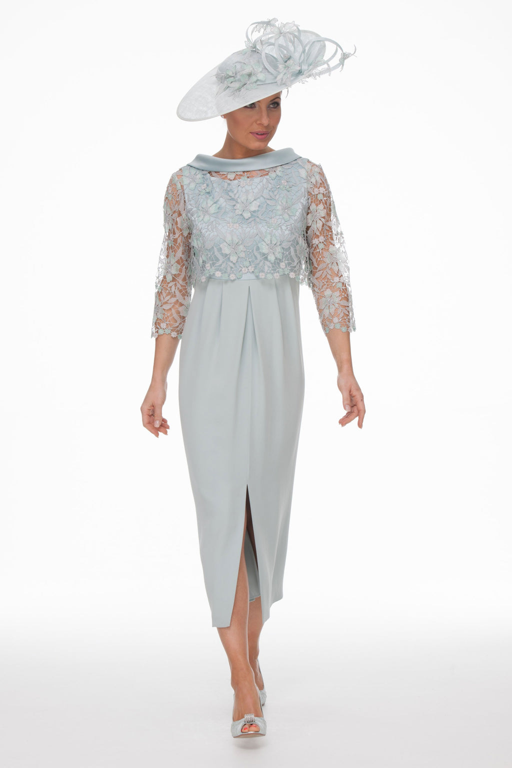 Occasion Wear - Guipure Jacket Over Empire Line Dress
