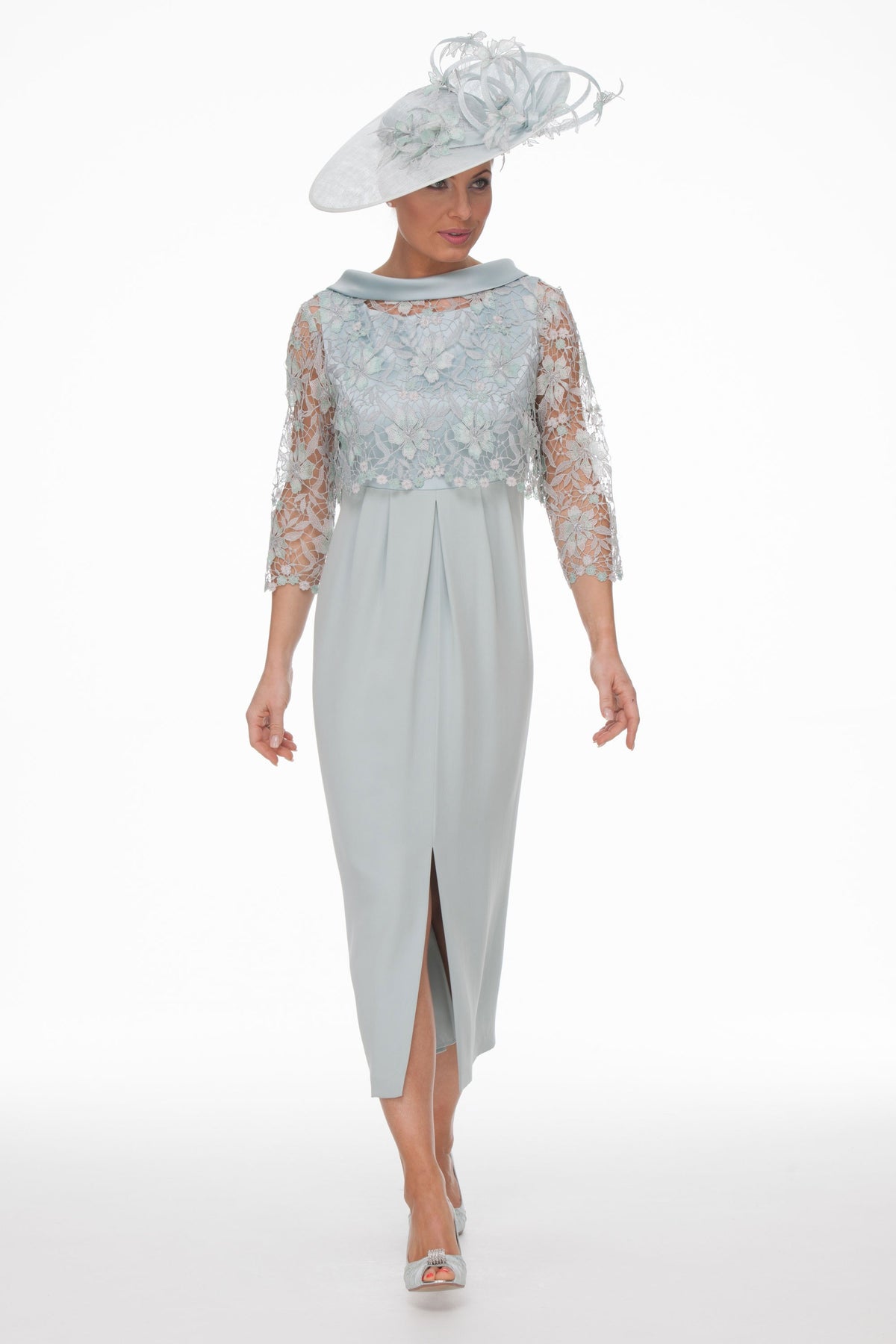 Occasion Wear - Guipure Jacket Over Empire Line Dress