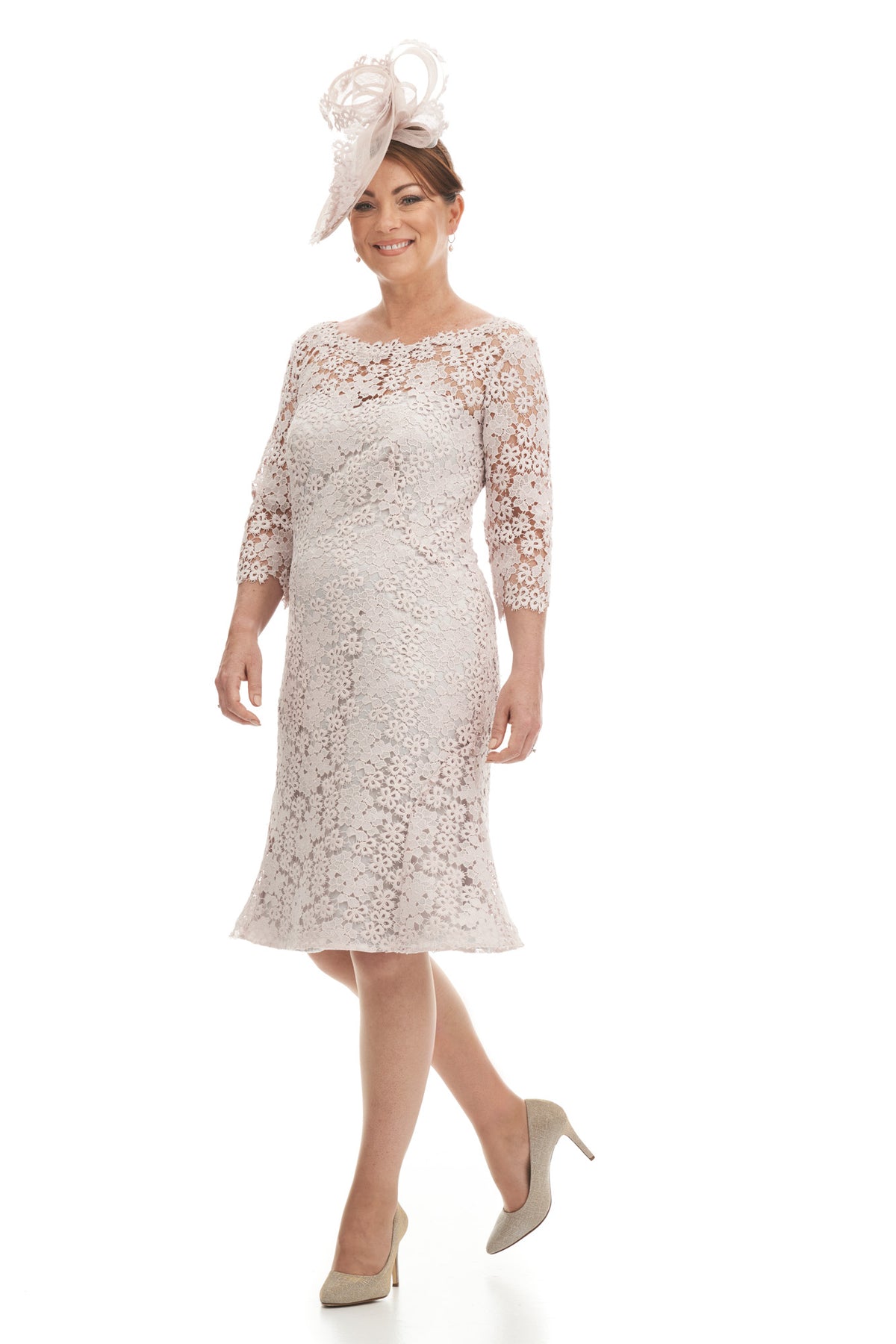 SALE - Sample size 16 Guipure Lace Short Dress