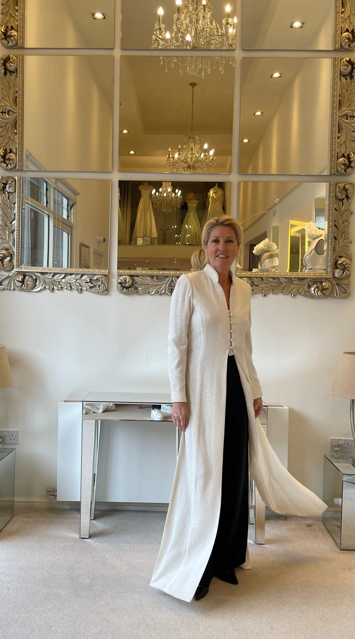 SALE - Embroidered Silk Georgette Coat