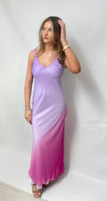 Prom/Evening Dress in Lavender to Deep Pink