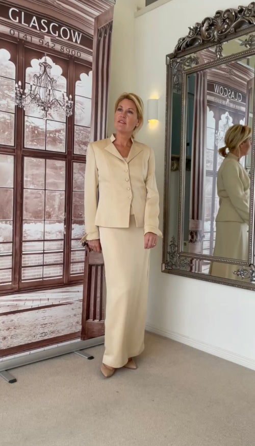 ARCHIVE SALE  - Three Piece Silk Outfit in cream - Size 10