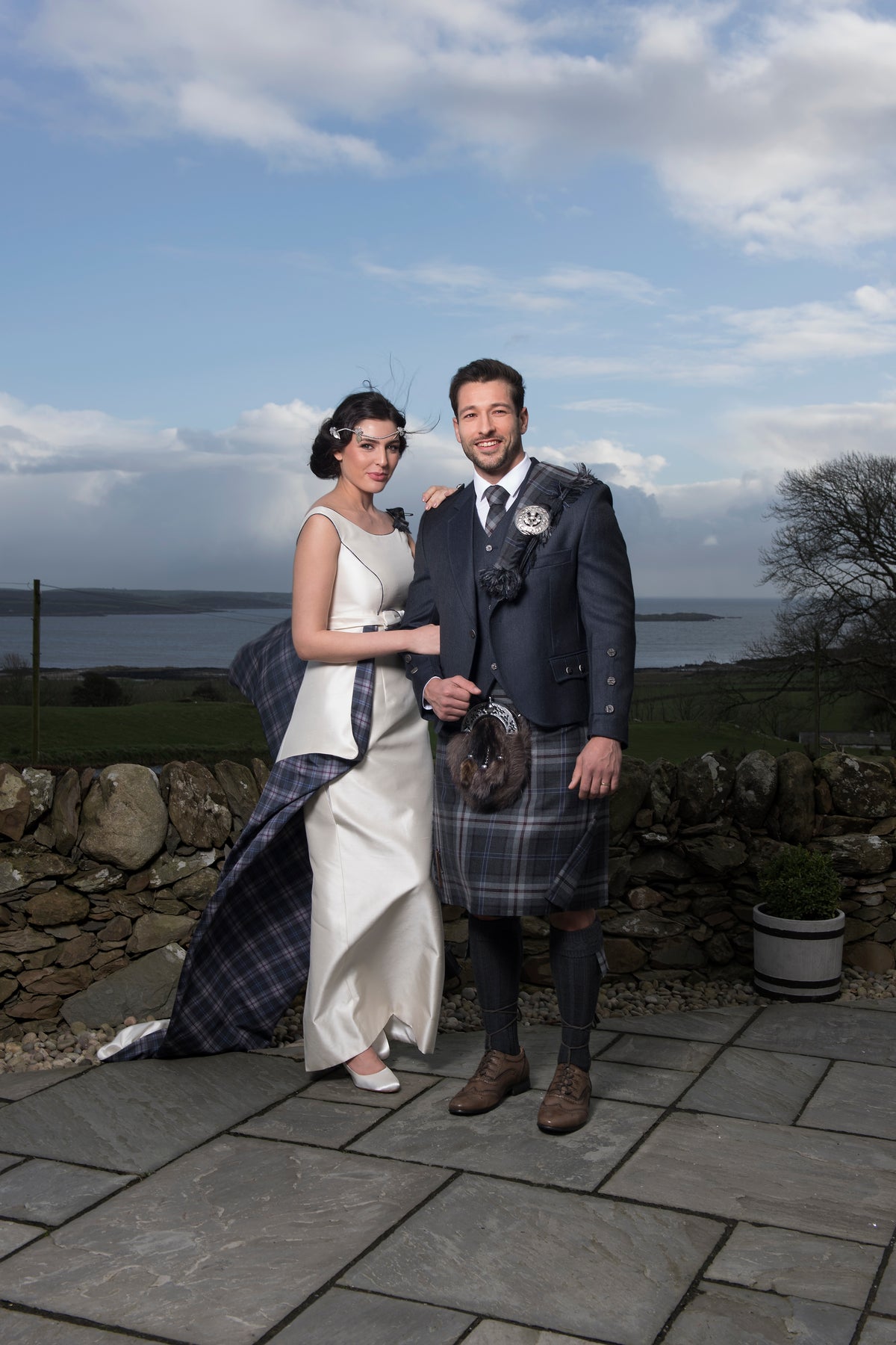 Tartan Wedding Dress - Iona Design