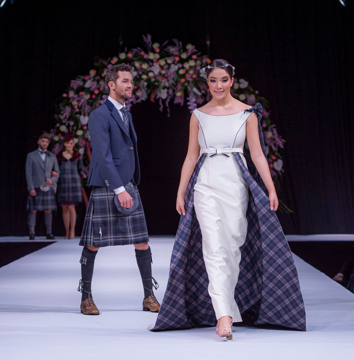 Tartan Wedding Dress - Iona Design