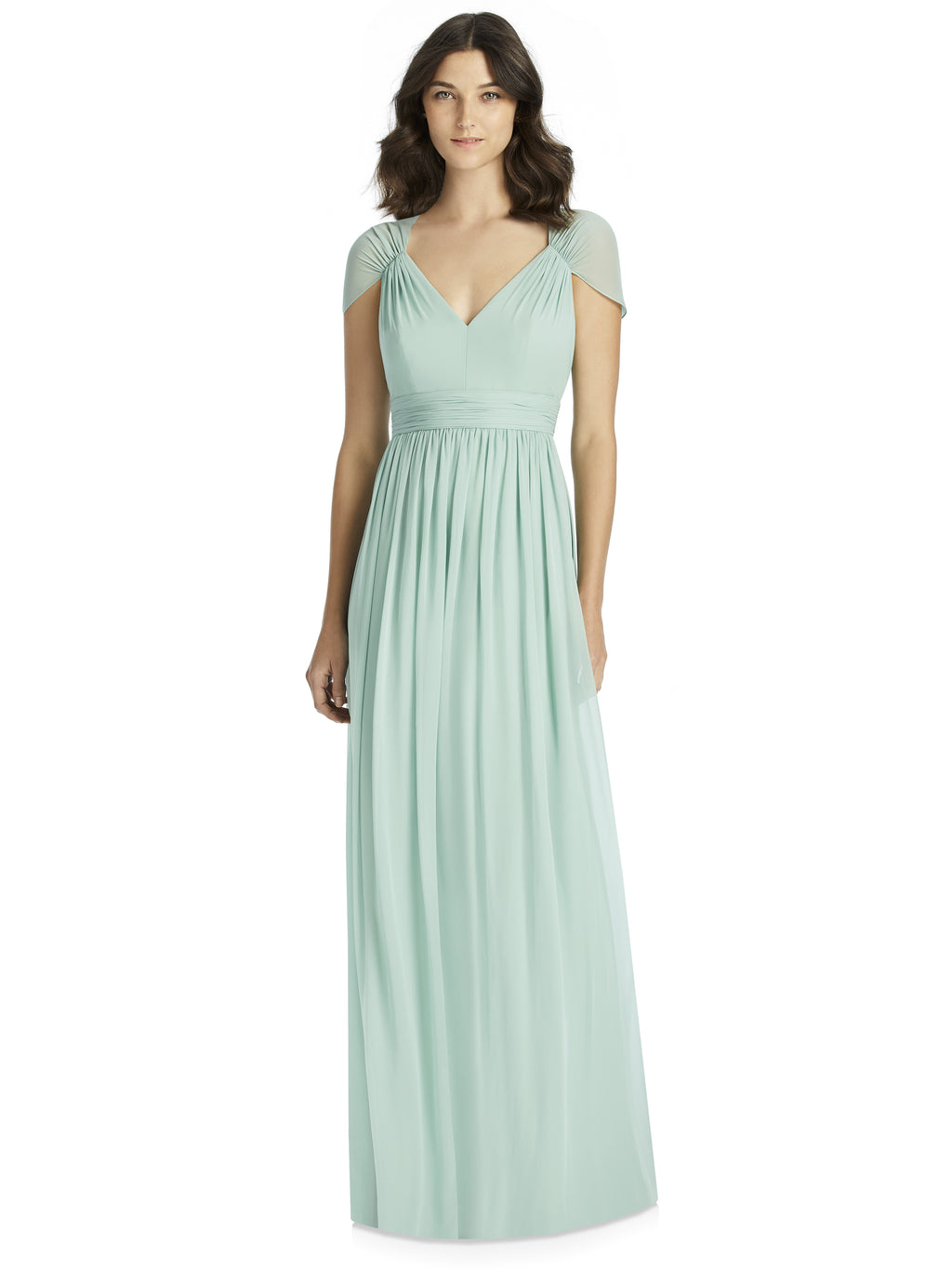 SALE Full Length Cap Sleeve Seagrass Chiffon