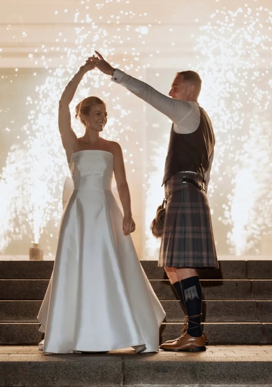 Jessica's bespoke wedding dress