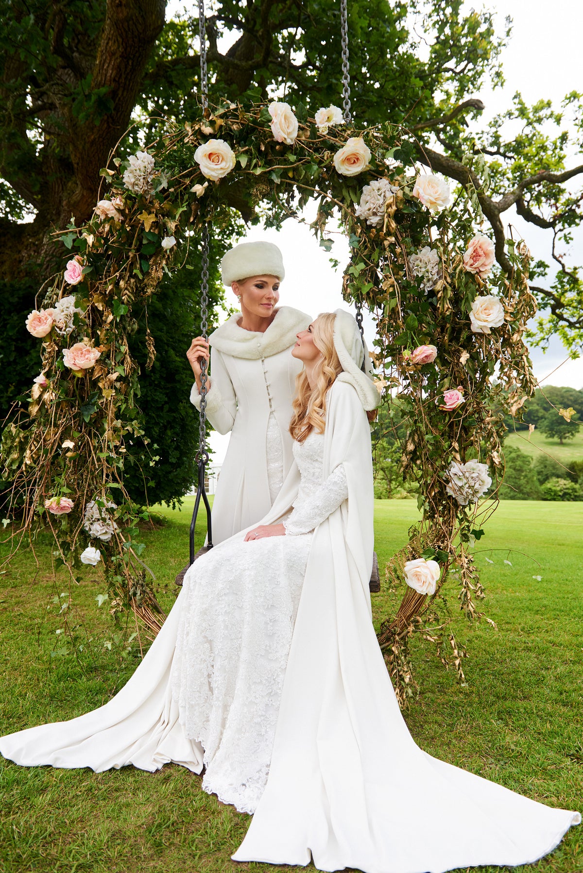 Wedding Cape  - Katerina with Faux Fur Trim on the Hood