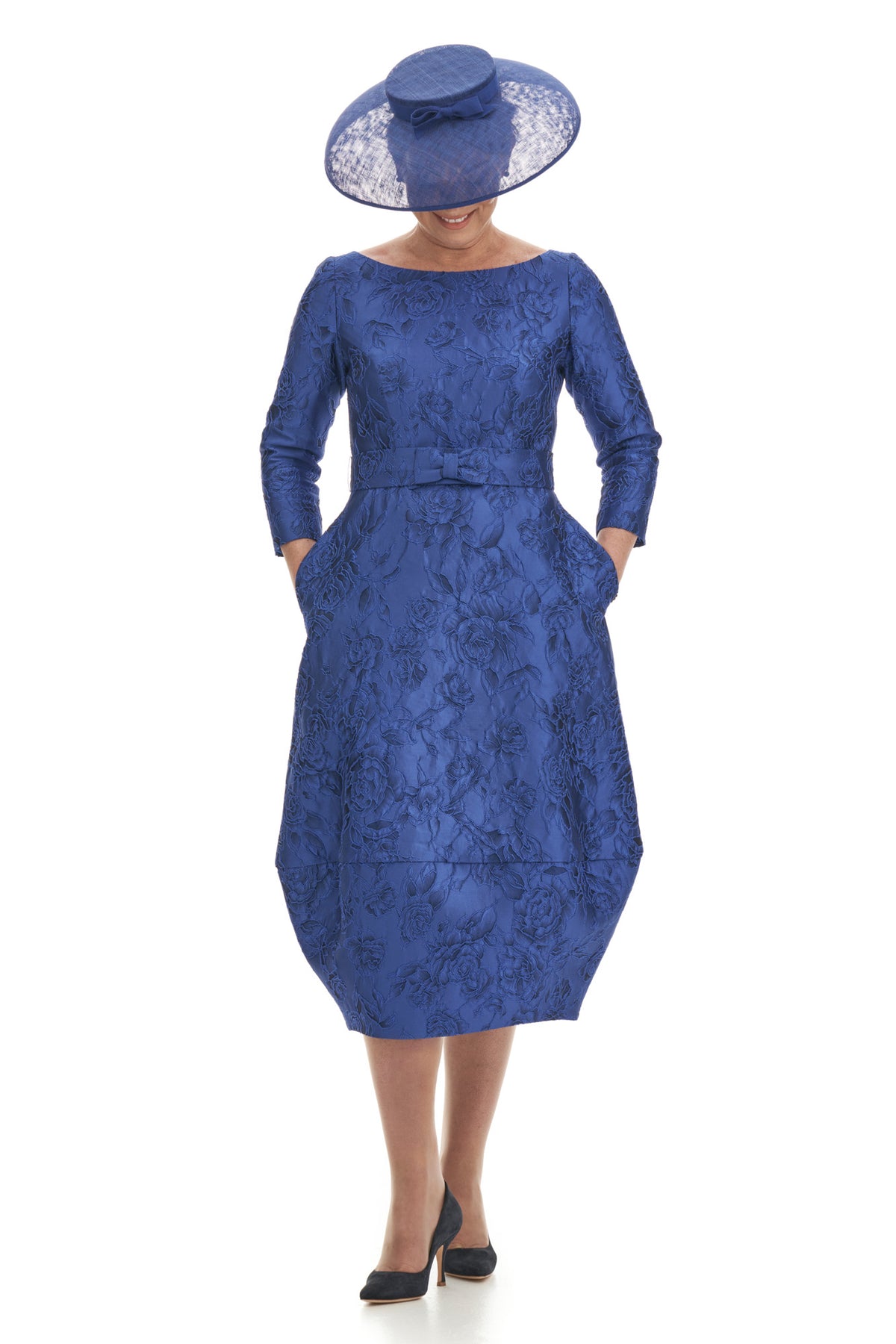 Occasion Wear - Long Sleeve Jacquard Bubble Dress