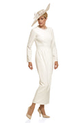 Long Sleeved Crepe Tulip Style Dress