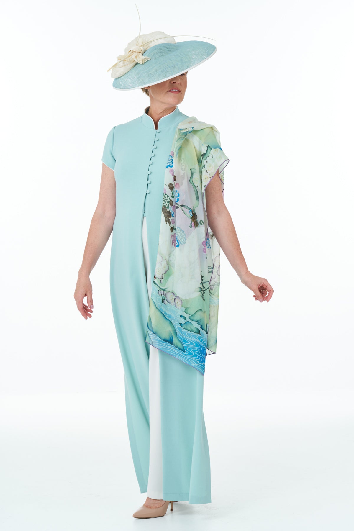 Occasion Wear - Oriental Coat in Mint