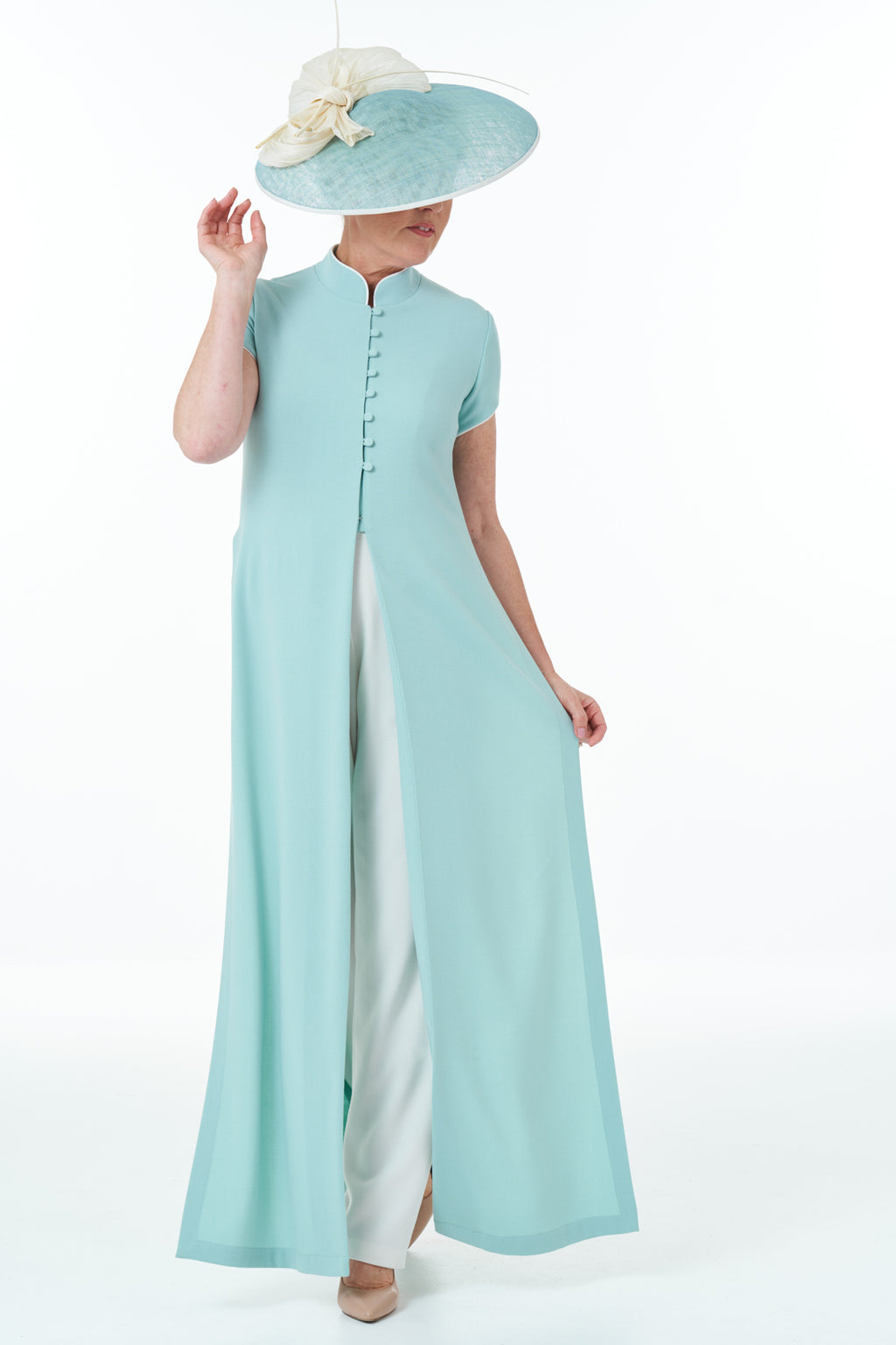 Occasion Wear - Oriental Coat in Mint