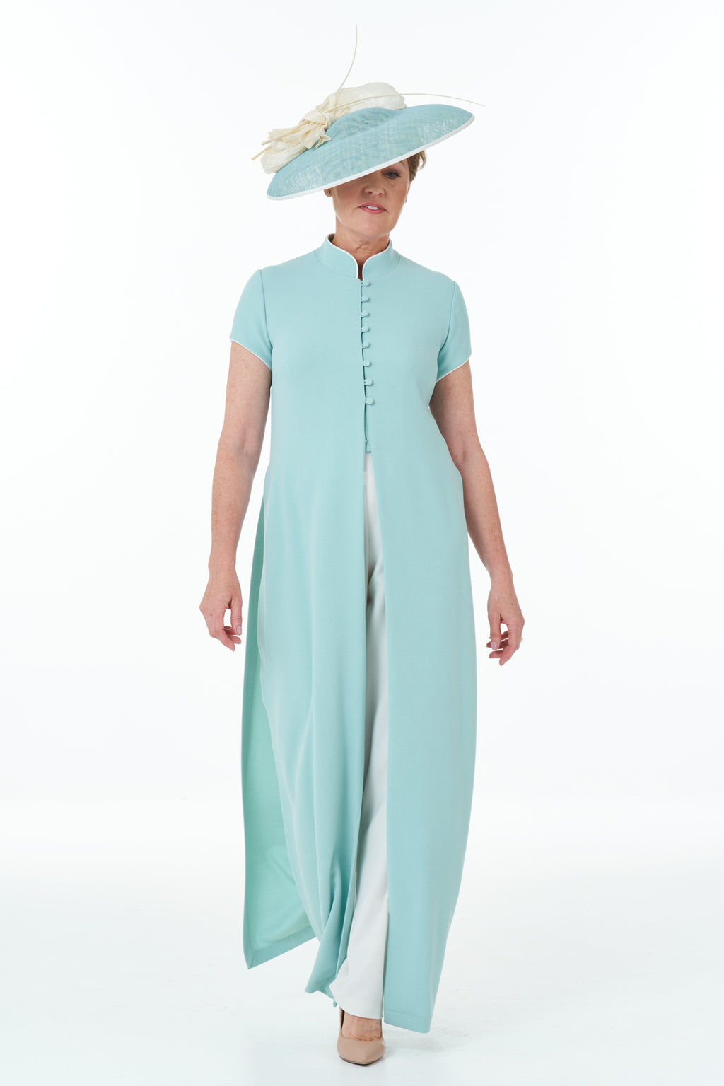 Occasion Wear - Oriental Coat in Mint