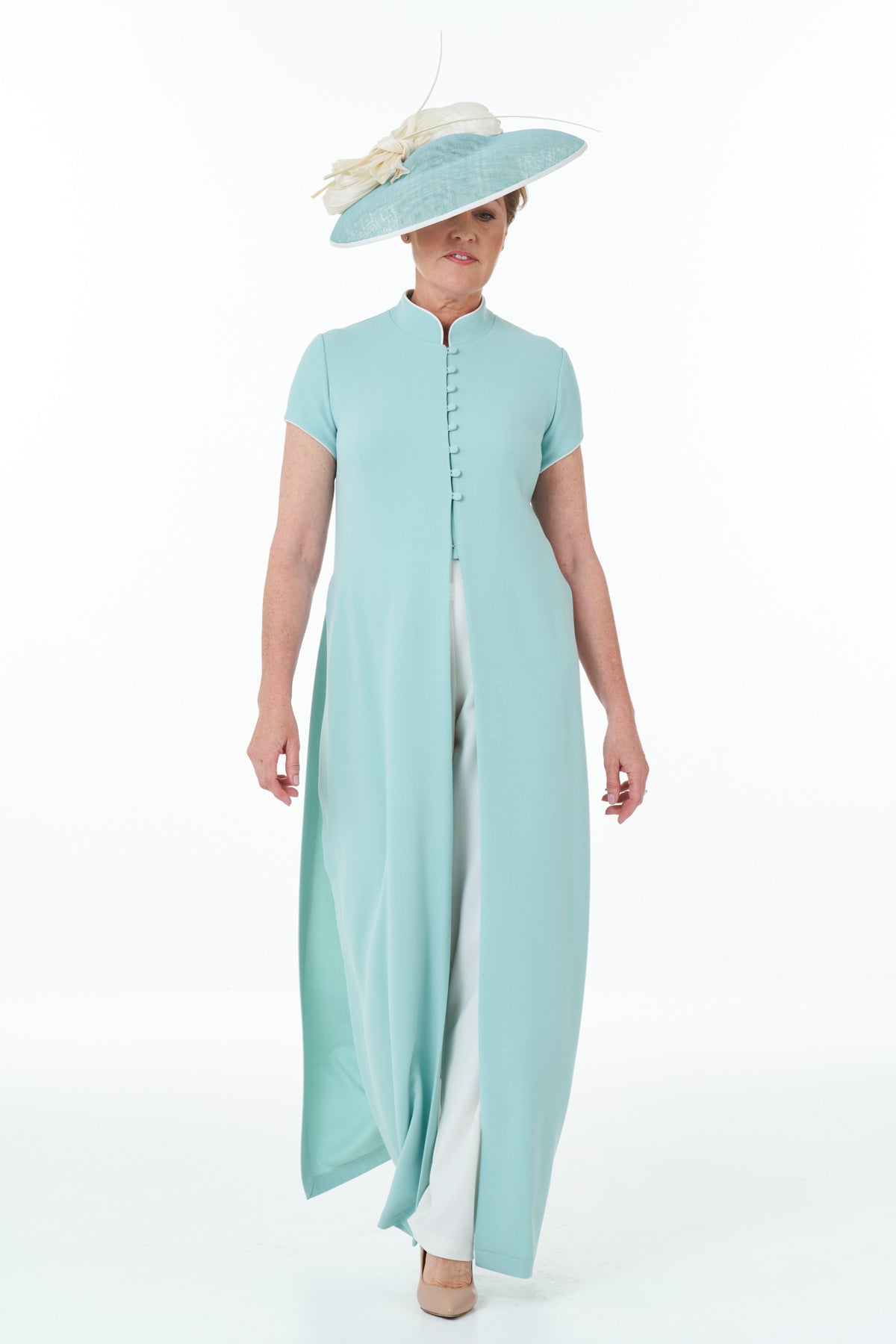 Occasion Wear - Oriental Coat in Mint