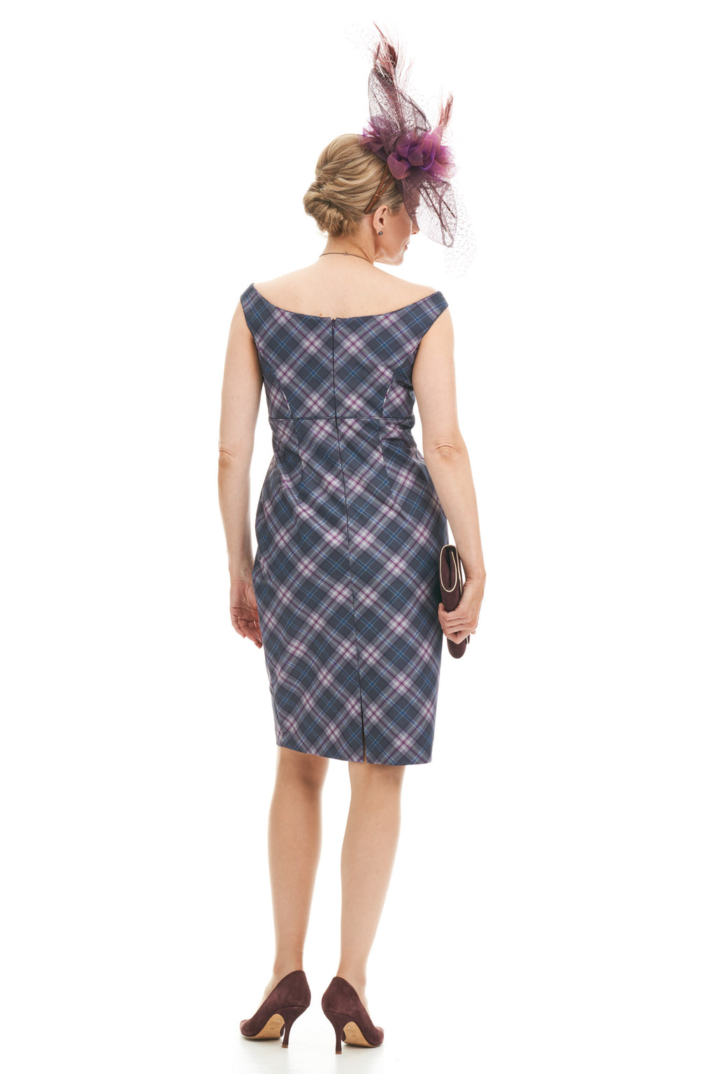 Tartan Organza Coat Over Short Tartan Dress