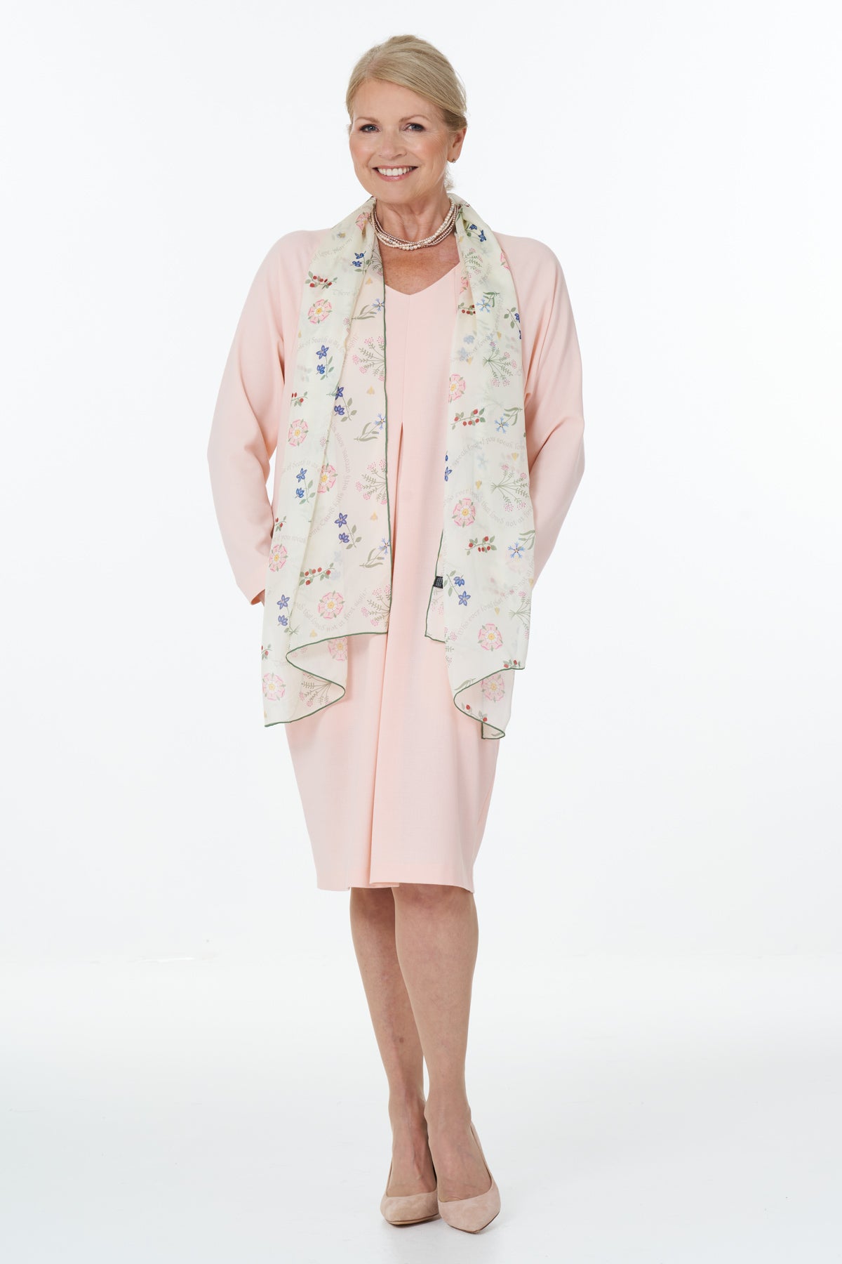 Occasion Wear - V-Neck Dolman Sleeve Short Dress with Deep Pockets in Pink