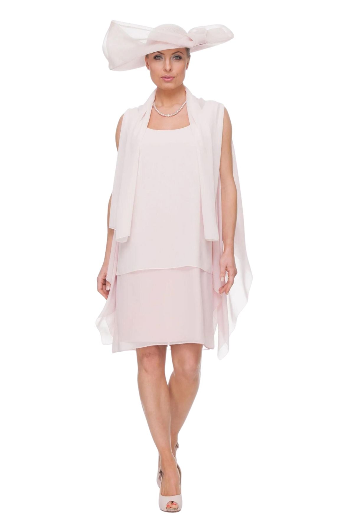 Layered chiffon dress and top