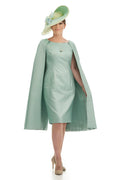 Sheath Dress And Detachable Cape