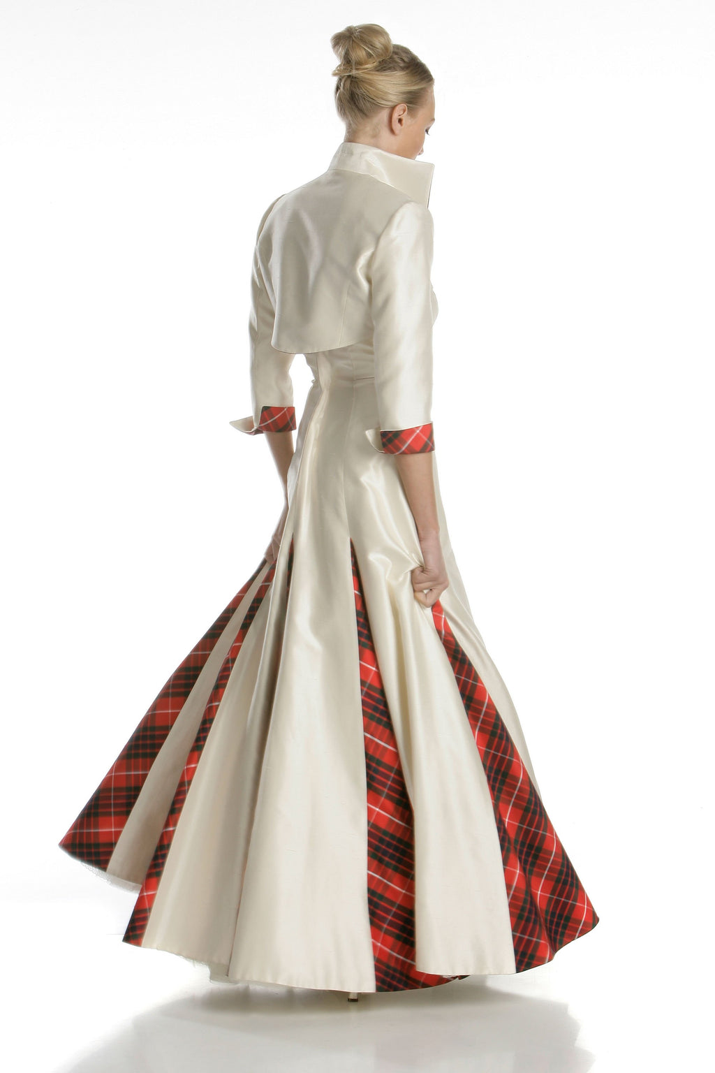 Skye Tartan Wedding Dress and Mother of the Bride/Groom Outfit