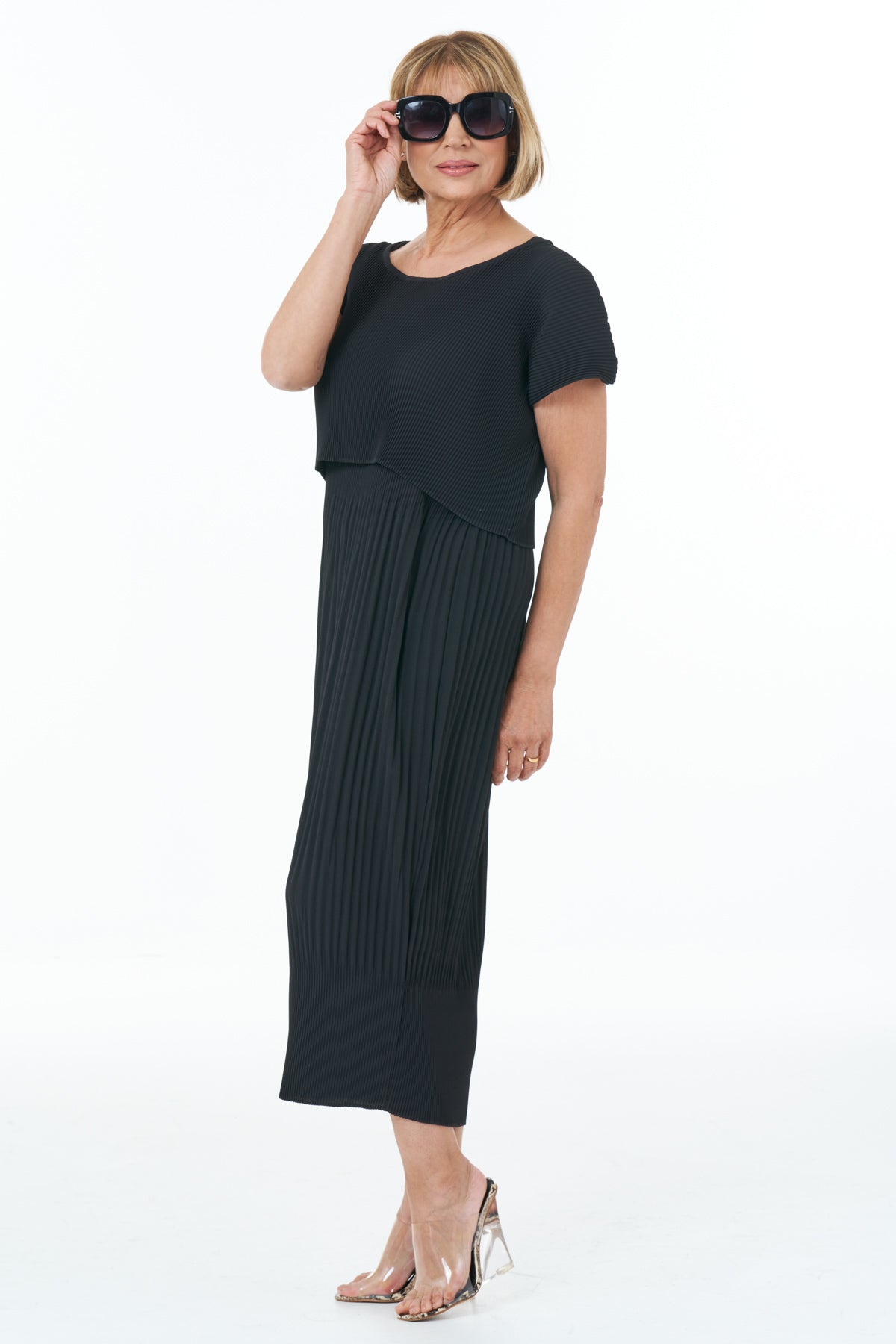 Knit Cropped Top in Black