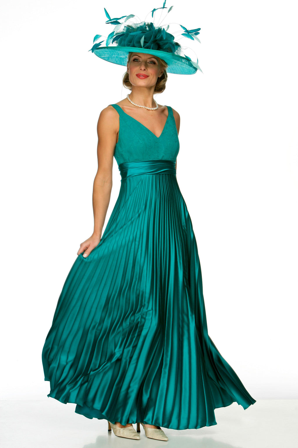 Occasion Wear - Sunray Pleat Dress and Embroidered Jacket
