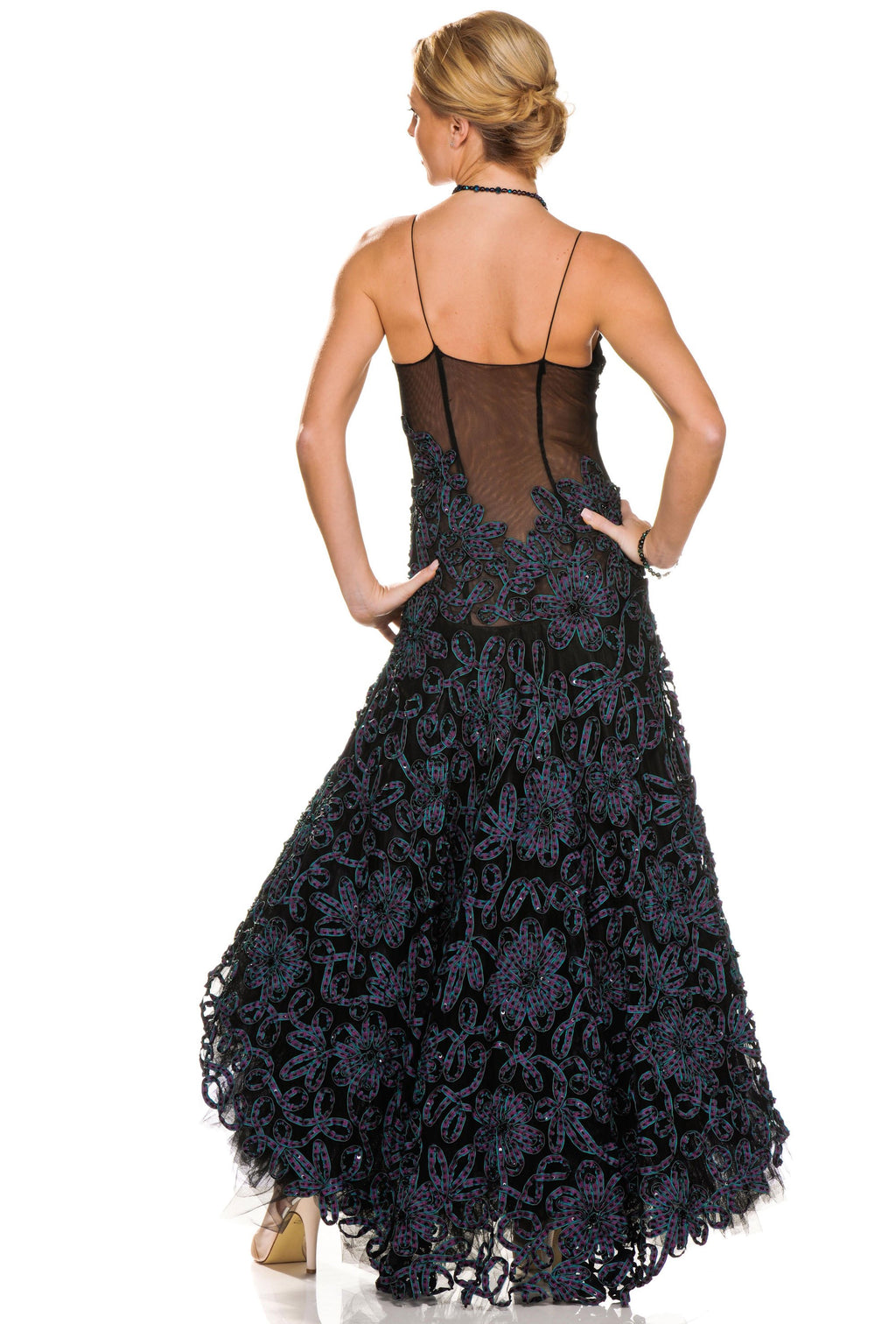 Occasion Wear  - Special Occasion Embroidered Flamenco Dress